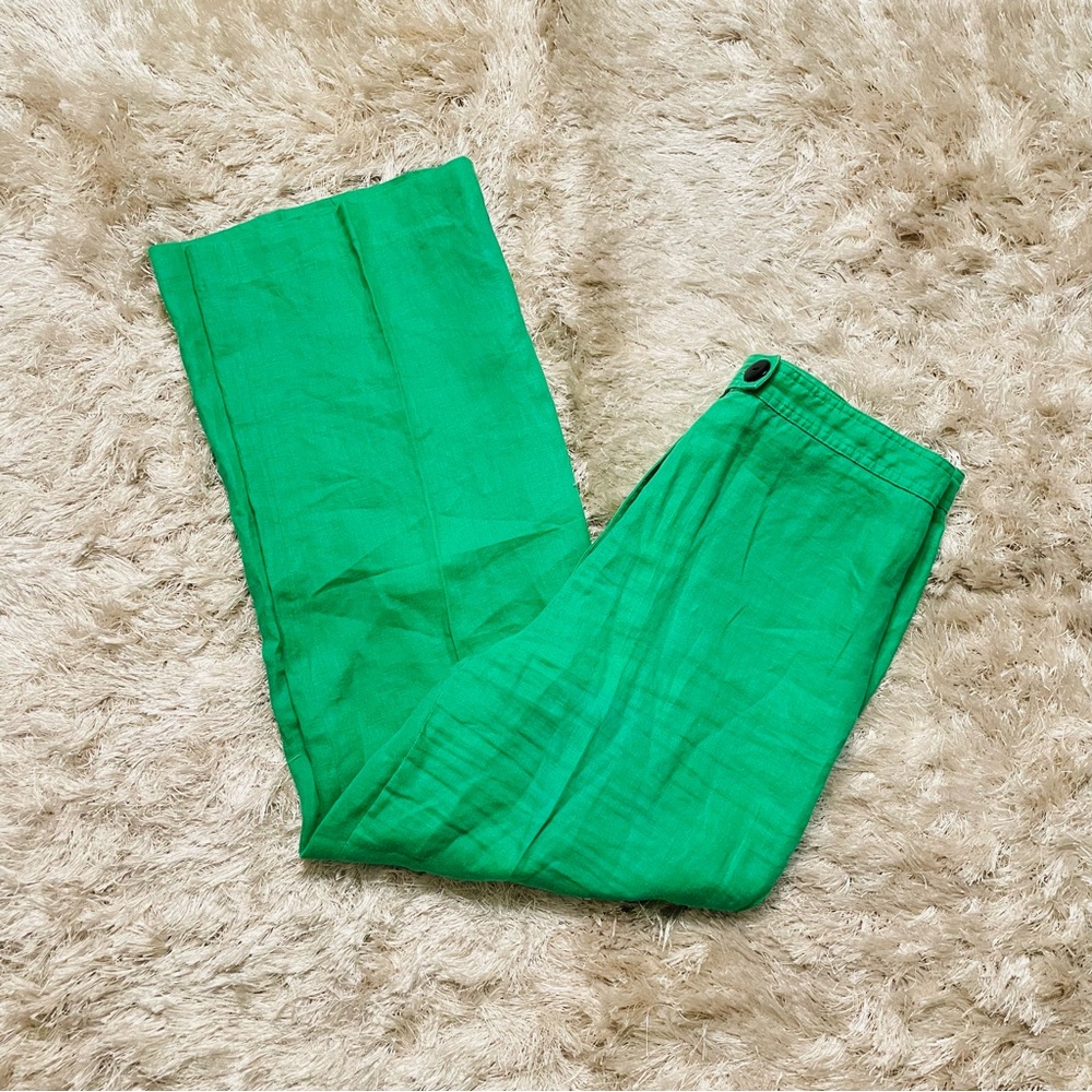 Mara Hoffman Kelly Green Linen Pants - Picture 2 of 7
